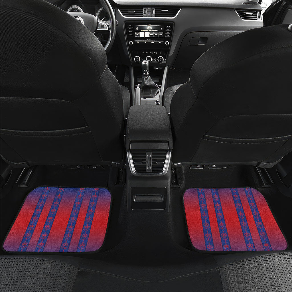 Custom Haiti Football 2026 Car Mats Les Grenadiers Voodoo Veve Pride