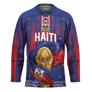Custom Haiti Football 2026 Hockey Jersey Les Grenadiers Voodoo Veve Pride