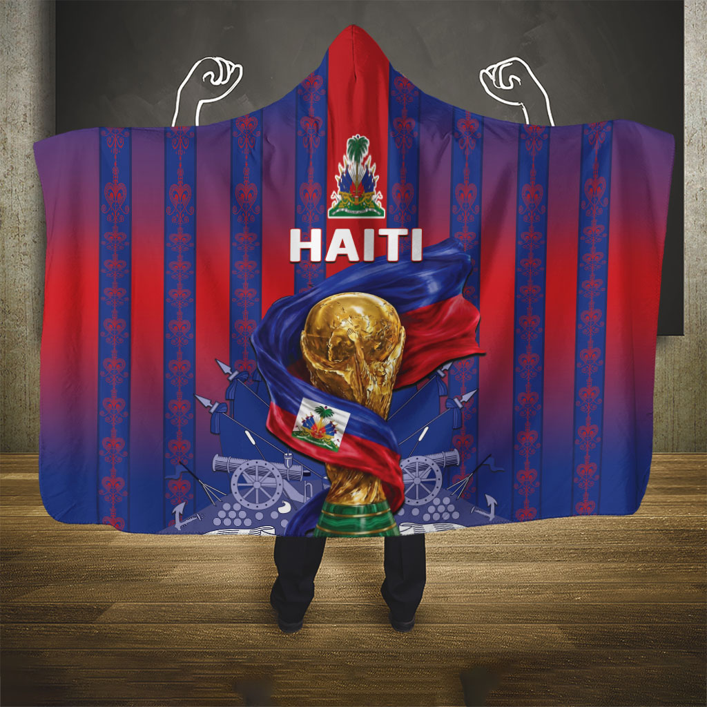 Haiti Football 2026 Hooded Blanket Les Grenadiers Voodoo Veve Pride
