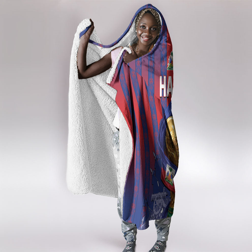 Haiti Football 2026 Hooded Blanket Les Grenadiers Voodoo Veve Pride