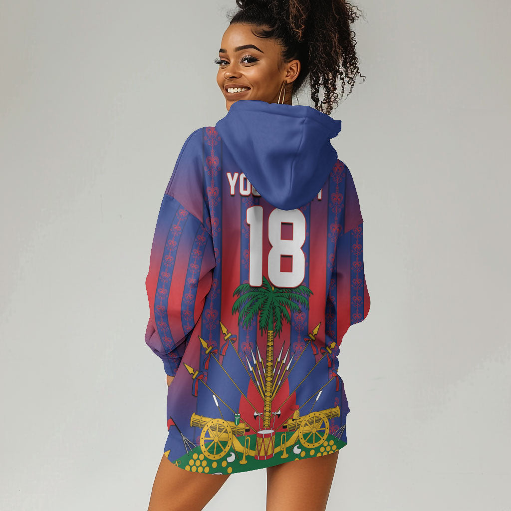 Custom Haiti Football 2026 Hoodie Dress Les Grenadiers Voodoo Veve Pride