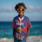 Custom Haiti Football 2026 Kid Hawaiian Shirt Les Grenadiers Voodoo Veve Pride