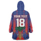 Custom Haiti Football 2026 Kid Wearable Blanket Hoodie Les Grenadiers Voodoo Veve Pride