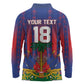 Custom Haiti Football 2026 Long Sleeve Polo Shirt Les Grenadiers Voodoo Veve Pride