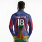 Custom Haiti Football 2026 Long Sleeve Polo Shirt Les Grenadiers Voodoo Veve Pride