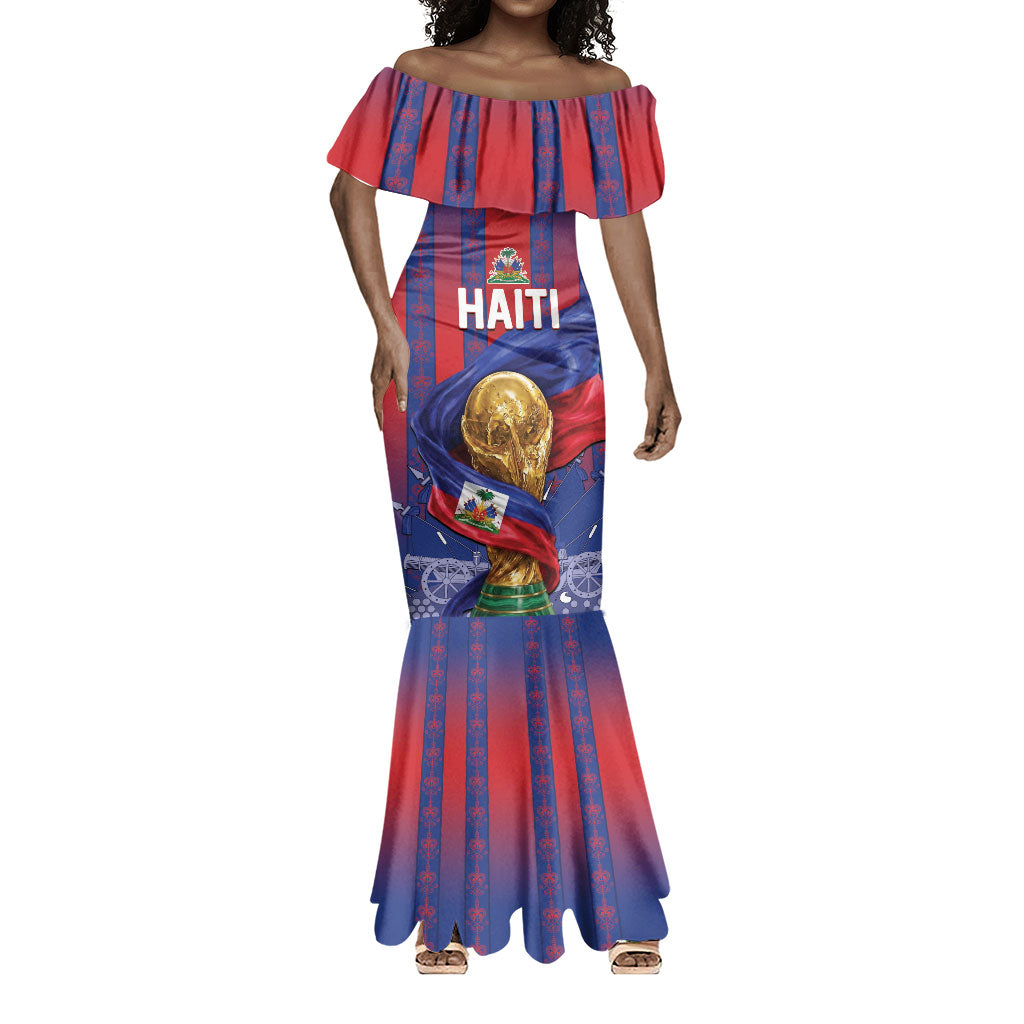 Custom Haiti Football 2026 Mermaid Dress Les Grenadiers Voodoo Veve Pride