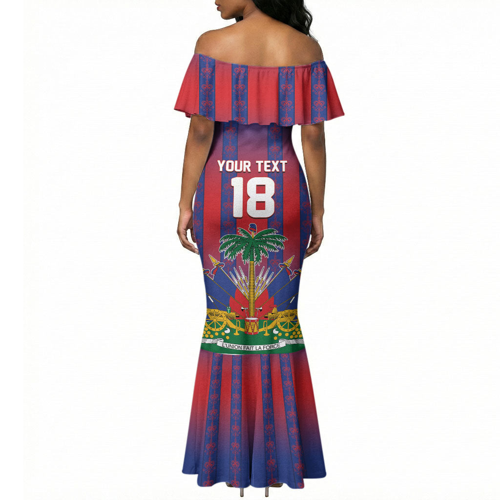 Custom Haiti Football 2026 Mermaid Dress Les Grenadiers Voodoo Veve Pride