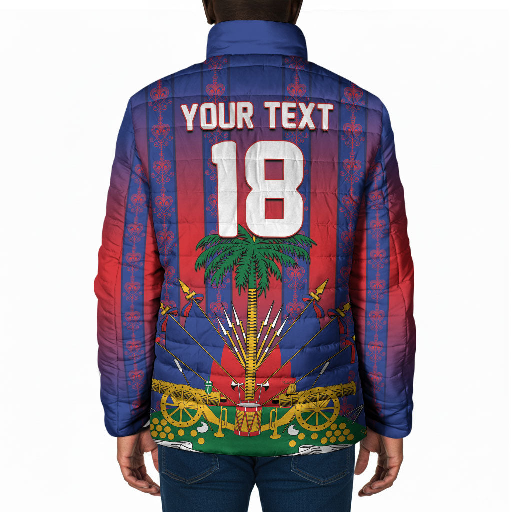 Custom Haiti Football 2026 Padded Jacket Les Grenadiers Voodoo Veve Pride