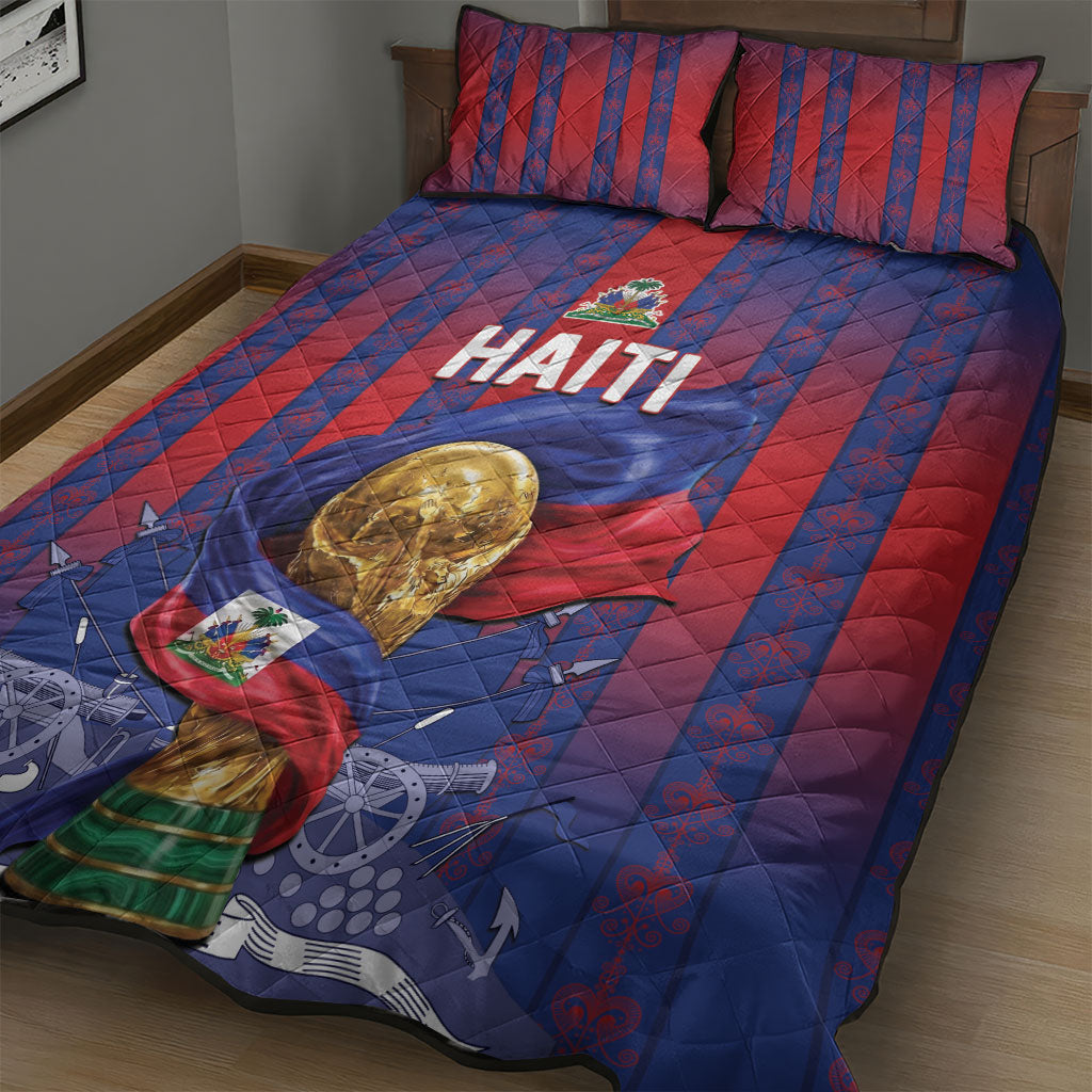 Haiti Football 2026 Quilt Bed Set Les Grenadiers Voodoo Veve Pride