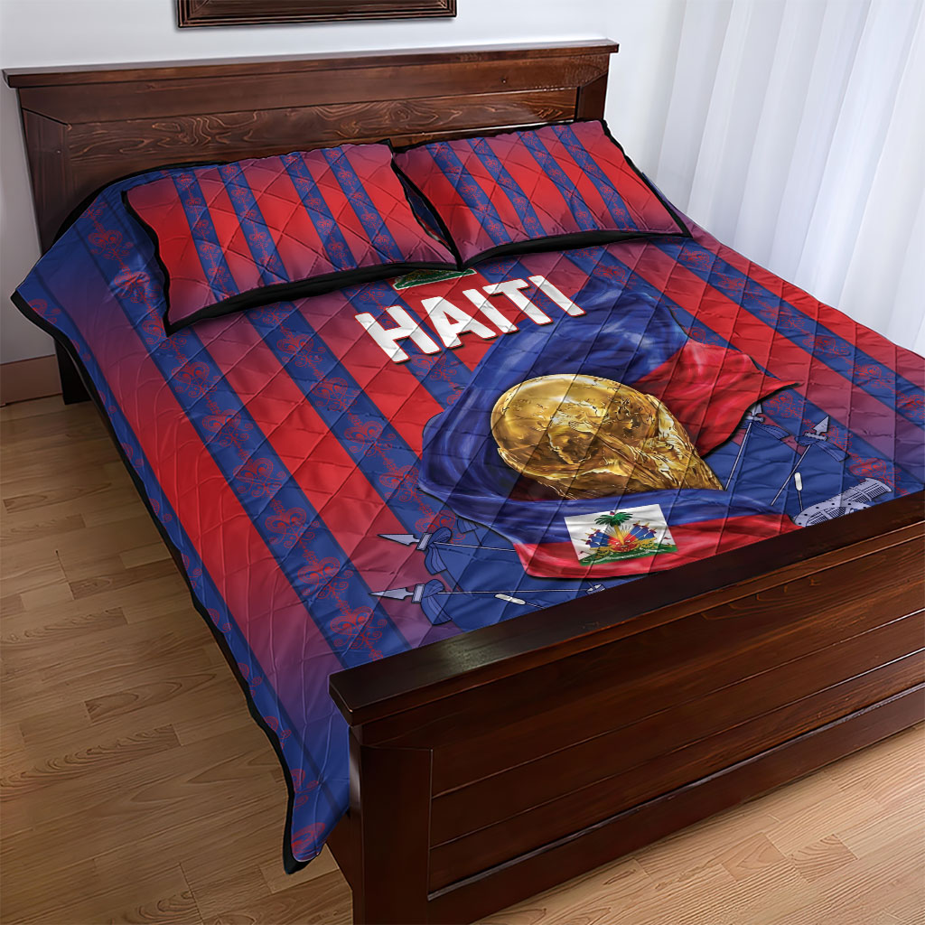 Haiti Football 2026 Quilt Bed Set Les Grenadiers Voodoo Veve Pride