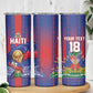 Custom Haiti Football 2026 Skinny Tumbler Les Grenadiers Voodoo Veve Pride