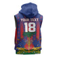 Custom Haiti Football 2026 Sleeveless Zip Hoodie Les Grenadiers Voodoo Veve Pride