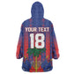 Custom Haiti Football 2026 Wearable Blanket Hoodie Les Grenadiers Voodoo Veve Pride