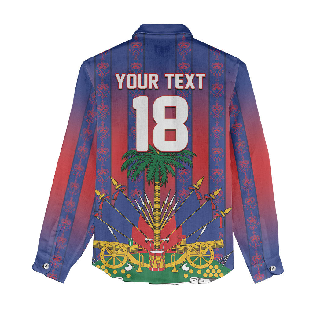 Custom Haiti Football 2026 Women Casual Shirt Les Grenadiers Voodoo Veve Pride