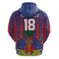 Custom Haiti Football 2026 Zip Hoodie Les Grenadiers Voodoo Veve Pride