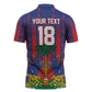 Custom Haiti Football 2026 Zipper Polo Shirt Les Grenadiers Voodoo Veve Pride