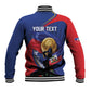 Personalized Haiti Football Champions Baseball Jacket National Pride Gold Trophy