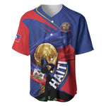 Personalized Haiti Football Champions Baseball Jersey National Pride Gold Trophy