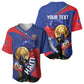 Personalized Haiti Football Champions Baseball Jersey National Pride Gold Trophy