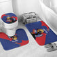 Personalized Haiti Football Champions Bathroom Set National Pride Gold Trophy