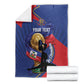 Personalized Haiti Football Champions Blanket National Pride Gold Trophy