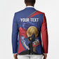 Personalized Haiti Football Champions Blazer National Pride Gold Trophy
