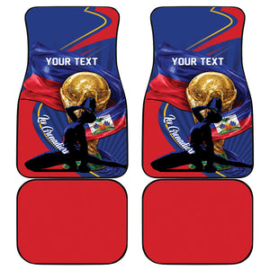 Personalized Haiti Football Champions Car Mats National Pride Gold Trophy