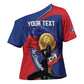 Personalized Haiti Football Champions Cross Shoulder Shirt National Pride Gold Trophy