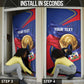 Personalized Haiti Football Champions Door Cover National Pride Gold Trophy
