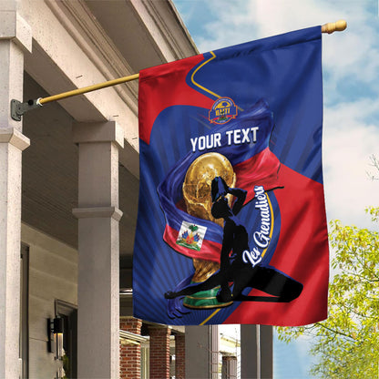 Personalized Haiti Football Champions Garden Flag National Pride Gold Trophy
