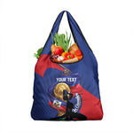 Personalized Haiti Football Champions Grocery Bag National Pride Gold Trophy