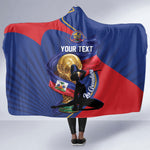 Personalized Haiti Football Champions Hooded Blanket National Pride Gold Trophy