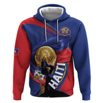 Personalized Haiti Football Champions Hoodie National Pride Gold Trophy