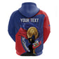 Personalized Haiti Football Champions Hoodie National Pride Gold Trophy