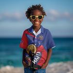Personalized Haiti Football Champions Kid Hawaiian Shirt National Pride Gold Trophy