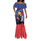 Personalized Haiti Football Champions Mermaid Dress National Pride Gold Trophy