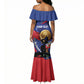 Personalized Haiti Football Champions Mermaid Dress National Pride Gold Trophy