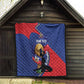 Personalized Haiti Football Champions Quilt National Pride Gold Trophy