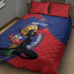 Personalized Haiti Football Champions Quilt Bed Set National Pride Gold Trophy