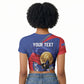 Personalized Haiti Football Champions Raglan Cropped T shirt National Pride Gold Trophy