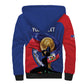 Personalized Haiti Football Champions Sherpa Hoodie National Pride Gold Trophy