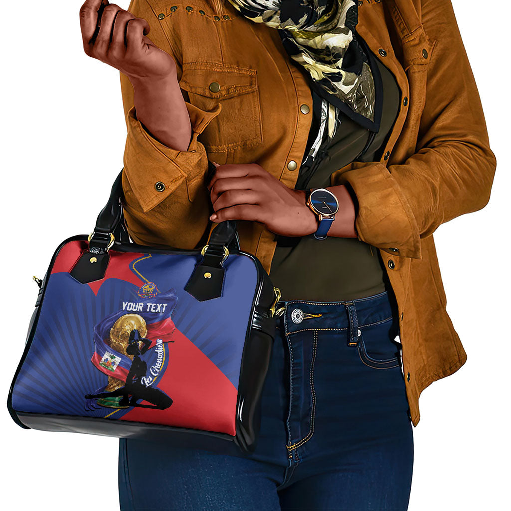 Personalized Haiti Football Champions Shoulder Handbag National Pride Gold Trophy