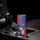 Personalized Haiti Football Champions Skinny Tumbler National Pride Gold Trophy