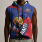 Personalized Haiti Football Champions Sleeveless Hoodie National Pride Gold Trophy