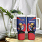 Personalized Haiti Football Champions Tumbler With Handle National Pride Gold Trophy