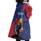 Personalized Haiti Football Champions Wearable Blanket Hoodie National Pride Gold Trophy
