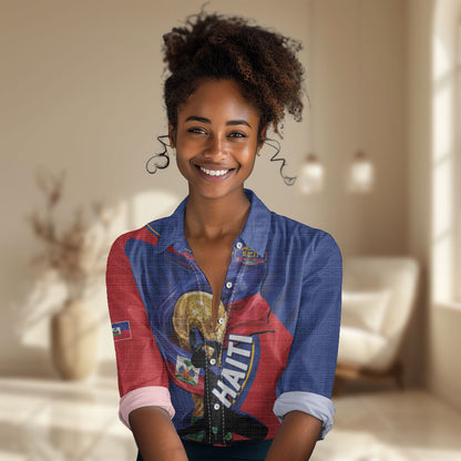 Personalized Haiti Football Champions Women Casual Shirt National Pride Gold Trophy