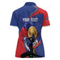 Personalized Haiti Football Champions Women Polo Shirt National Pride Gold Trophy