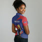 Personalized Haiti Football Champions Women Polo Shirt National Pride Gold Trophy