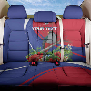 Personalized Afro-Haitians Back Car Seat Cover Hispaniolan Trogon Sporty Style - African Pride
